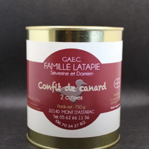 Graisse de canard – 800g  Famille Latapie , Séverine et Damien