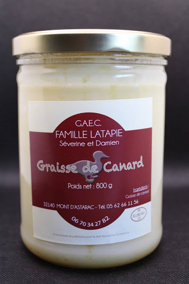 Graisse de canard – 800g  Famille Latapie , Séverine et Damien